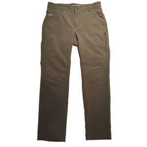 LL Bean Travel Adventure Pants Men 32x32 Gray Hiking Performance